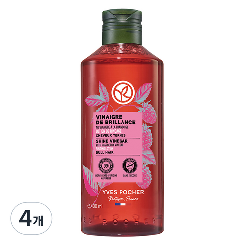 이브로쉐 샤인 헤어 식초 라즈베리향, 4개, 400ml