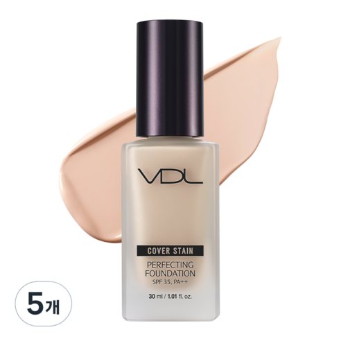 브이디엘 커버스테인 퍼펙팅 파운데이션 30ml, A03, 5개