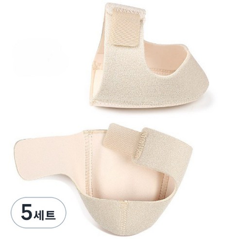 제이엠투 벨크로 발뒤꿈치 보호 패드 양쪽 세트 베이지 S, 5세트