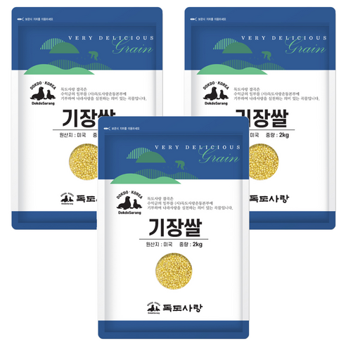 독도사랑 기장쌀, 2kg, 3개