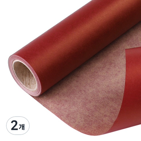 칼라 크라프트 종이롤 포장지 53cm x 15yd, 자주색, 2개