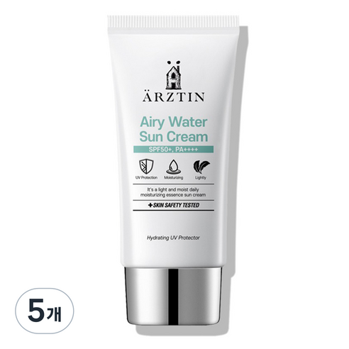 에르쯔틴 에어리 워터 선크림 SPA50+ PA++++, 60ml, 5개