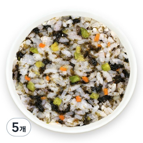 짱죽 유아용 실온 이유식 완료기 아기밥, 김모듬야채밥, 160g, 5개