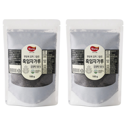 햇님마을 햇빛에 검게 그을린 흑임자 가루, 100g, 2개