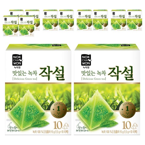 녹차원 맛있는 녹차 작설, 1.5g, 10개입, 12개