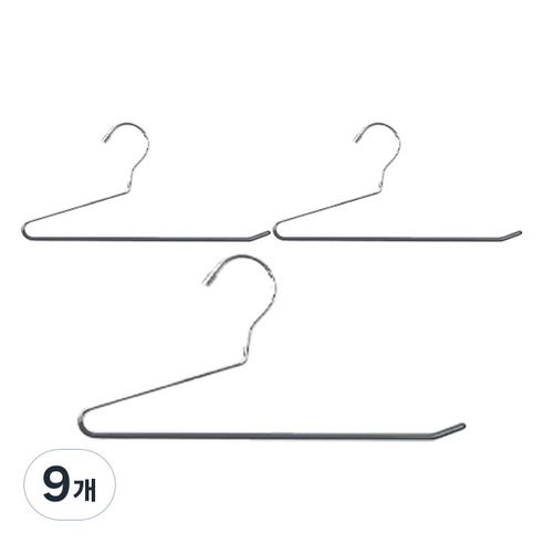 JAJU(자주) 바지를 걸고 빼기 쉬운 PVC 거꾸로 바지걸이, 그레이, 9개