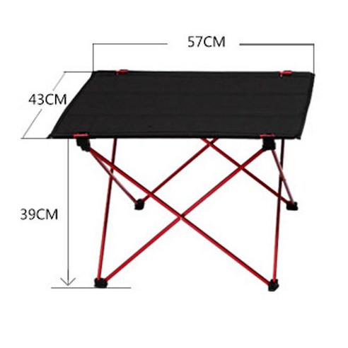 쿨맨 백패킹 초경량 테이블, 레드