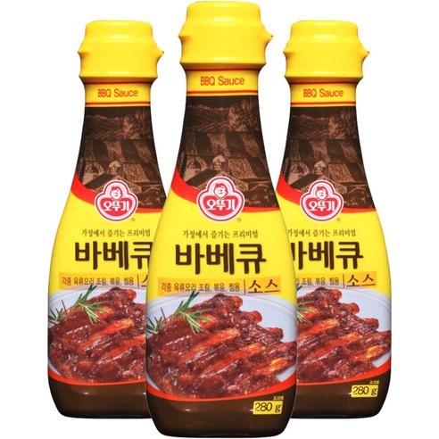 오뚜기 바베큐소스, 280g, 3개