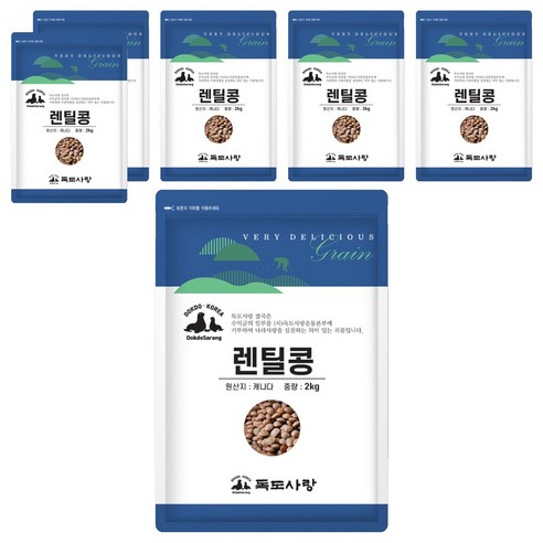독도사랑 렌틸콩, 2kg, 6개
