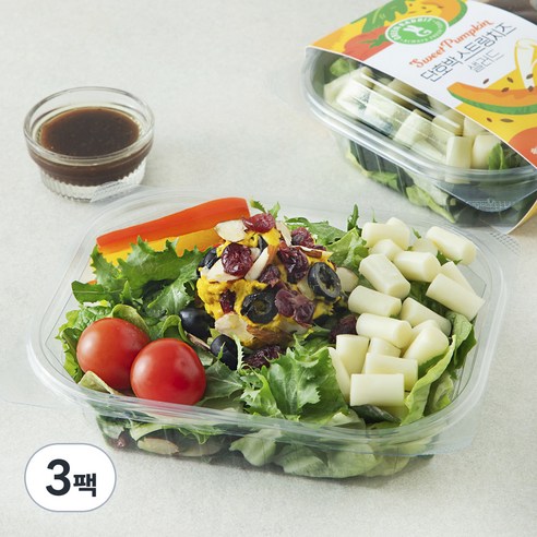 그린래빗 단호박 스트링치즈 샐러드, 205g, 3팩
