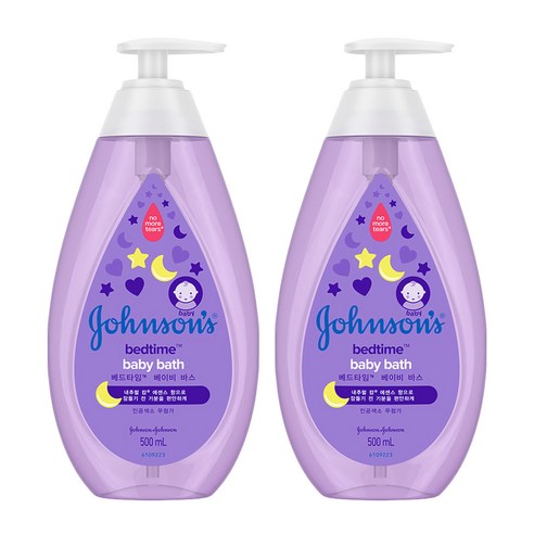 존슨즈베이비 베드타임 베이비 바스, 500ml, 2개