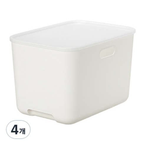 리템 모도 스토리지 박스 18L, IVORY, 4개