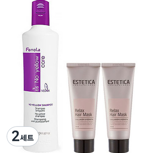 파놀라 보색 샴푸 350ml + 에스테티카 릴렉스 헤어 마스크 100ml x 2p 세트, 2세트
