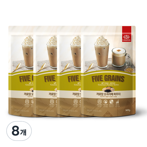 까로망 오곡라떼 파우더, 500g, 1개입, 8개
