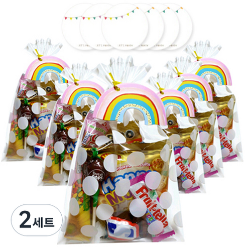 민트바 무지개 간식 선물세트, 간식 6P + 스티커 6p, 2세트
