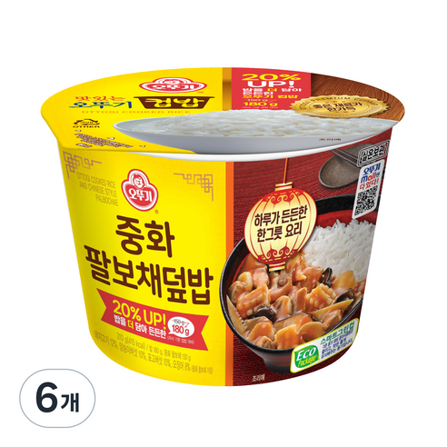 오뚜기 컵밥 중화팔보채덮밥, 310g, 6개
