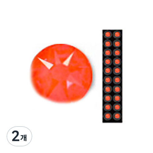 와사비네코 미미츠보 쥬얼리 귀지압패치 M 3.0mm 20p, 네온오렌지, 2개