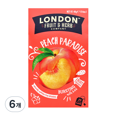 런던프룻 피치 파라다이스, 2g, 20개입, 6개