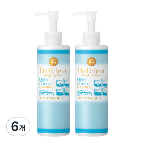 데트클리어 브라이트 앤 필 필링젤 언센티드, 240ml, 6개