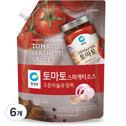 대상 청정원 토마토 스파게티소스, 1.2kg, 6개