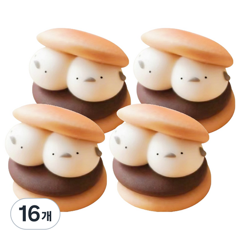 루시마켓 마카롱 디저트 DIY 재료 브라운 오목눈이 20mm, 16개