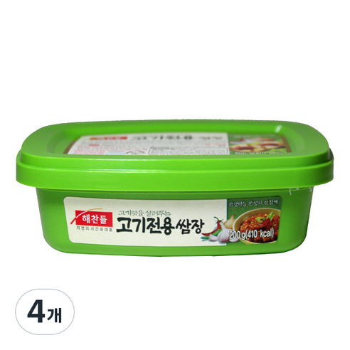 해찬들 고기전용 쌈장, 200g, 4개