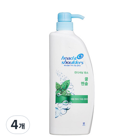헤드앤숄더 쿨 멘솔 컨디셔닝 린스, 4개, 550ml