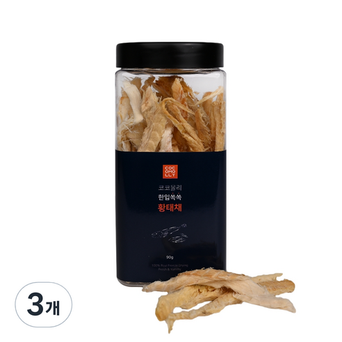 코코몰리 반려동물 한입쏙쏙 트릿 동결건조간식 90g, 3개, 황태채