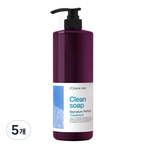 로더베르 시그니처 퍼퓸 트리트먼트 클린솝 1000ml, 5개