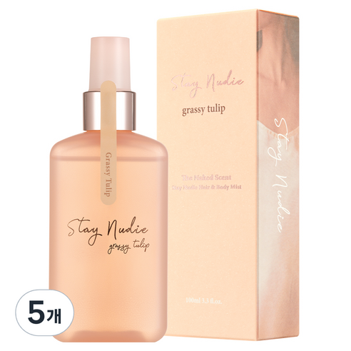 바디홀릭 스테이누디 헤어&바디미스트 그래시 튤립, 100ml, 5개