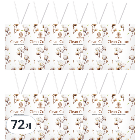 올레비엔 센티드 사쉐 클린코튼 본품, 10g, 72개