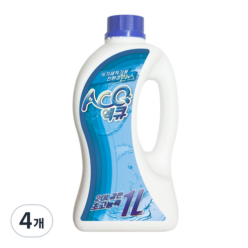 액큐 1종 초고농축 원액 린스, 1L, 4개