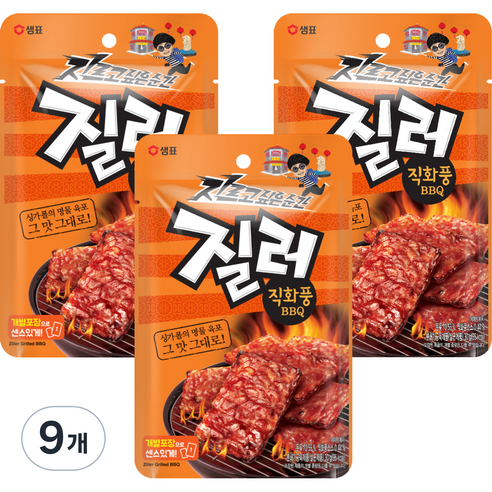 질러 직화풍 비비큐 육포, 30g, 9개