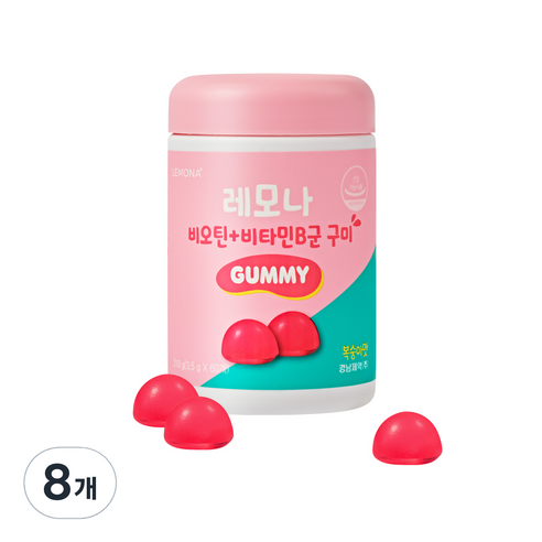 레모나 경남제약 비오틴 + 비타민B군 구미 210g, 60정, 8개