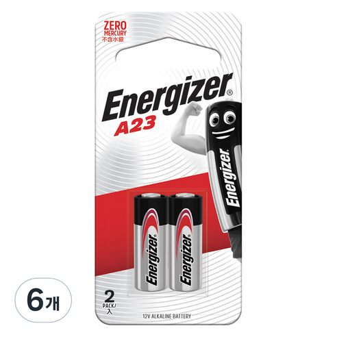 에너자이저 A23 건전지, 2개입, 6개