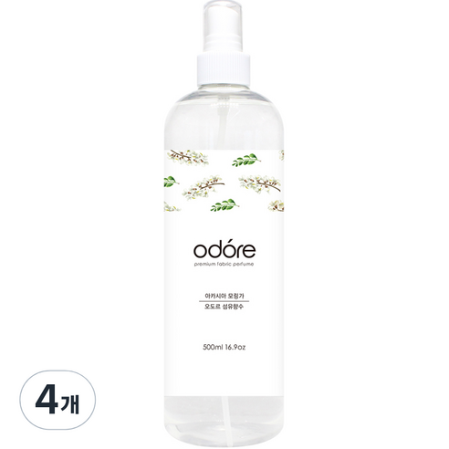 오도르 섬유향수 본품, 아카시아모링가, 4개, 500ml