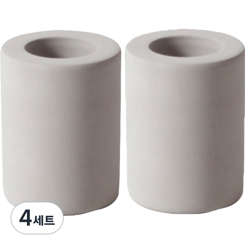 레이지소사이어티 규조토 홀더 미니 2종 세트, 라이트그레이, 라이트그레이, 4세트
