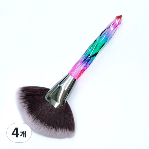카카스 풍성모 크리스탈 더스트브러쉬 KN-B30, 혼합색상(KN-B3080), 4개