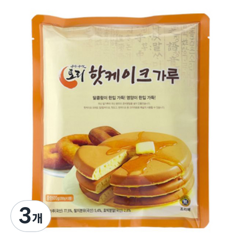 토리식품 핫케이크 가루, 3개, 600g