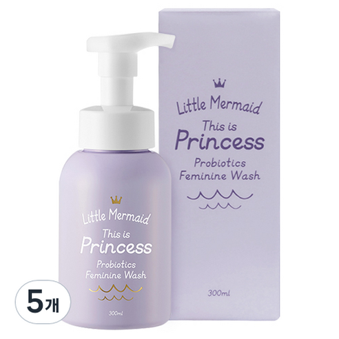 뷰티레시피 인어공주 프로바이오틱스 페미닌 워시 여성청결제, 300ml, 5개