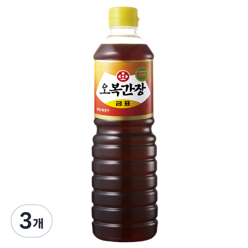 오복 간장 금표, 900ml, 3개