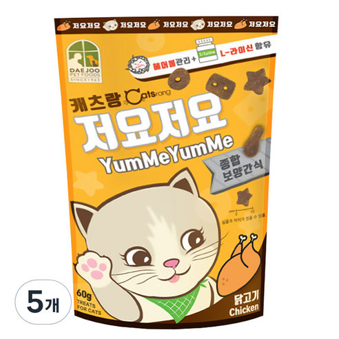 캐츠랑 저요저요 고양이 보양간식, 닭고기, 5개