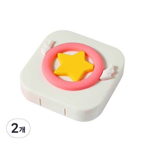 라이프포인트 천사 날개 렌즈케이스 날개 소, 화이트, 2개