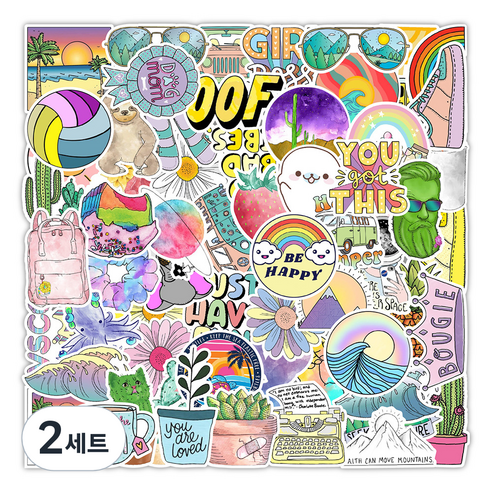 DM 캐리어 꾸미기 스티커 100종 세트, TYPE3, 2세트
