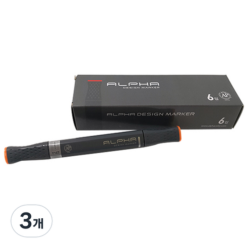 알파색채 디자인마카 Y157 CadmiumOrange 6p, 1색, 3개