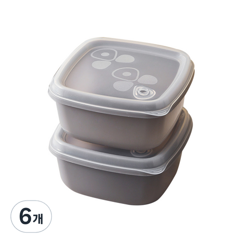 실리콘 전자레인지 냉동 밥팩 용기 370ml, 6개