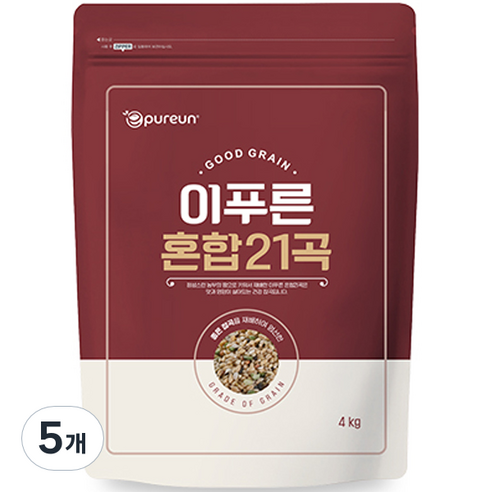 이푸른 혼합 21 잡곡, 5개, 4kg