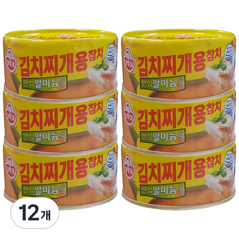 오뚜기 김치찌개용 참치, 150g, 12개