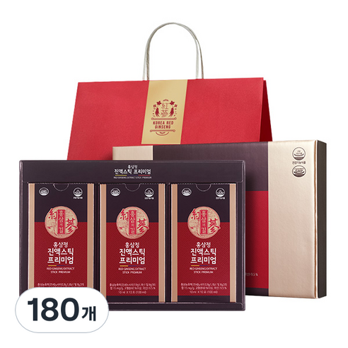 홍삼의길 홍삼정진액스틱 프리미엄 10ml x 30p + 쇼핑백, 180개