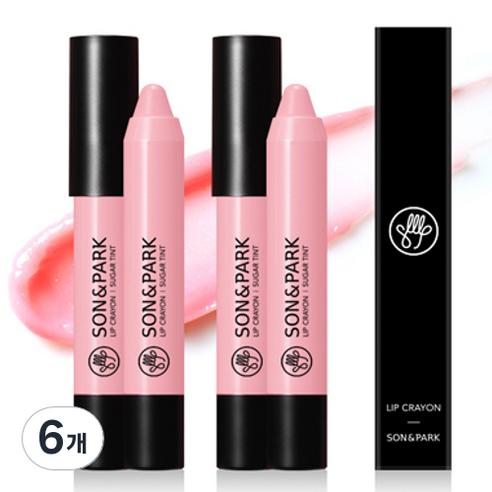 손앤박 립크레용 2.7g, 06 슈가틴트, 6개